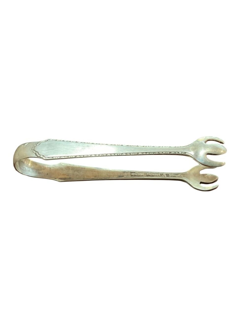 Vintage Treasure Sterling Silver Sugar Tongs 3.5" 18g With Ornate Detailing 1921